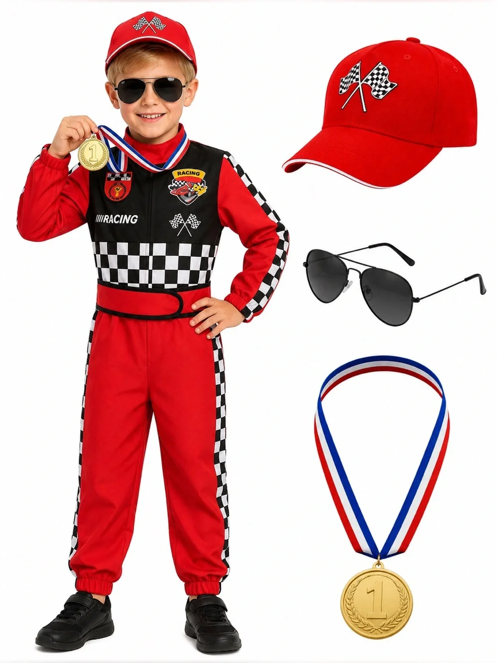 Kids Race Car Driver Costume  - 9-10 yrs
